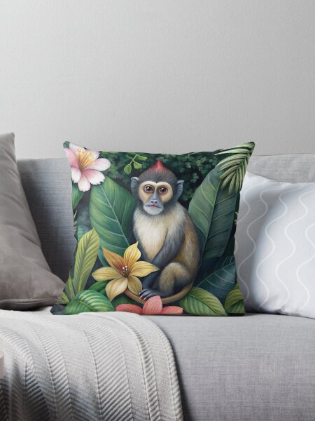 Aperçu de l'œuvre Forêt tropicale avec singe créée et vendue par WIZZZZART.