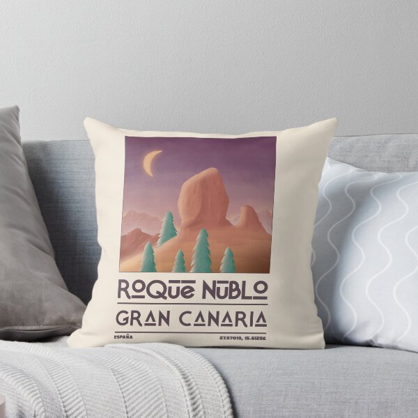 Item preview, Roque Nublo Painted Travel Poster designed and sold by JDP--Designs.