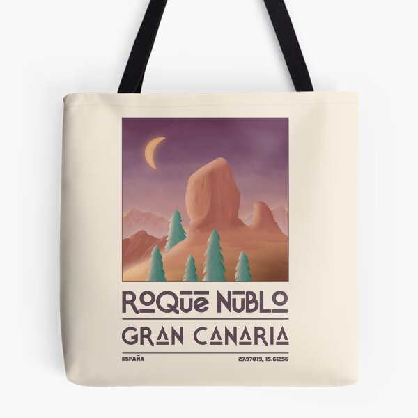 Item preview, Roque Nublo Painted Travel Poster designed and sold by JDP--Designs.