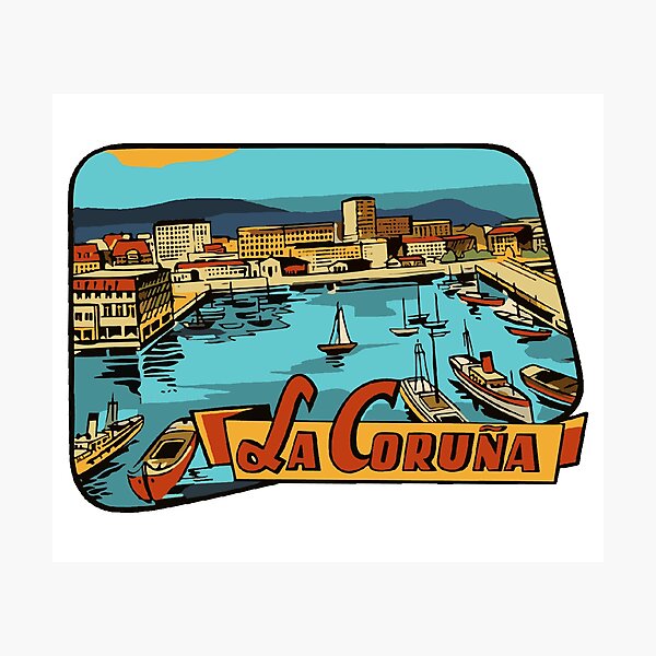 Artikelvorschau, Aufkleber La Coruna Spanien entworfen und verkauft von Decal Mania.