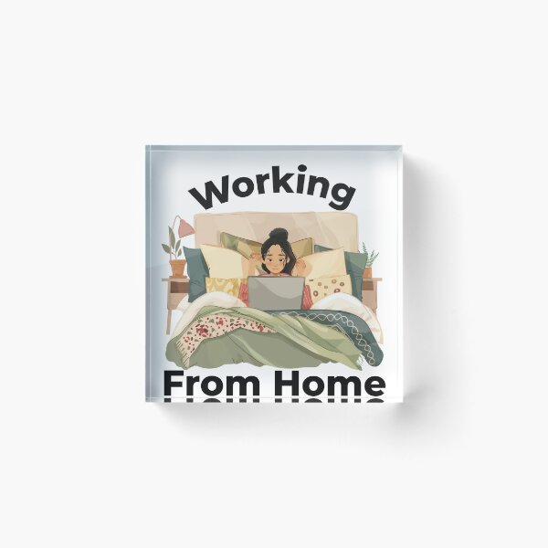 Item preview, Working From Home Woman In Bed designed and sold by Wormy-23.