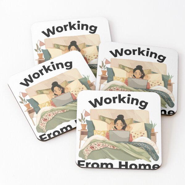 Item preview, Working From Home Woman In Bed designed and sold by Wormy-23.