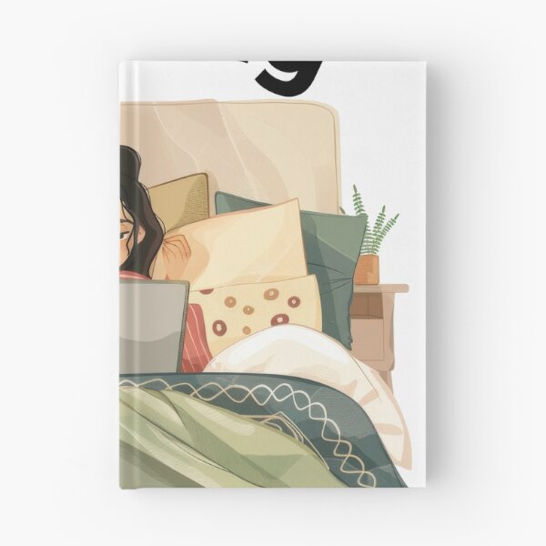 Item preview, Working From Home Woman In Bed designed and sold by Wormy-23.