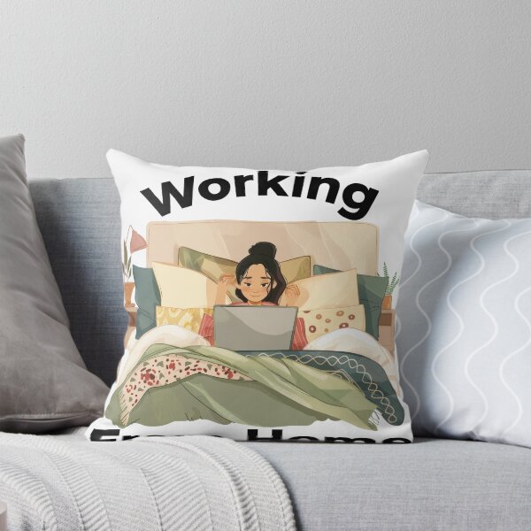 Item preview, Working From Home Woman In Bed designed and sold by Wormy-23.
