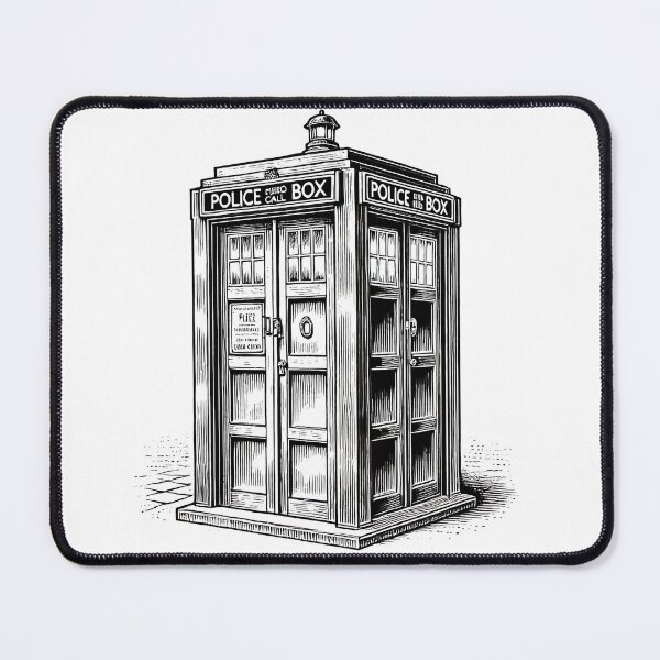 Item preview, 1950's Era Police Box (newspaper sketch) designed and sold by Build5Nines.