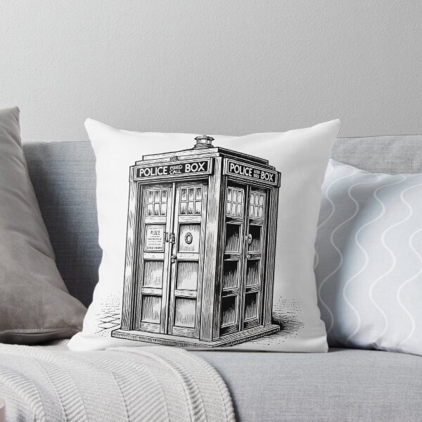 Item preview, 1950's Era Police Box (newspaper sketch) designed and sold by Build5Nines.