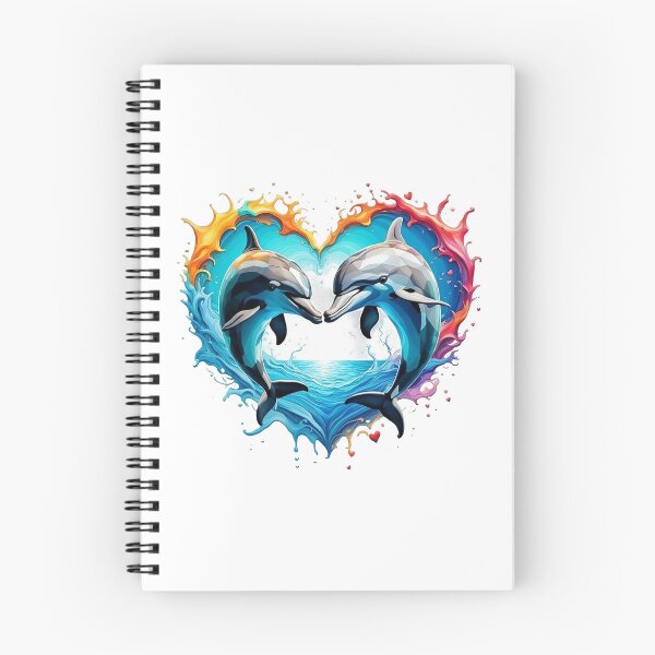 Item preview, Dolphins jumping with heart designed and sold by JackFreestone.