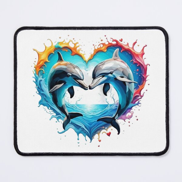 Item preview, Dolphins jumping with heart designed and sold by JackFreestone.