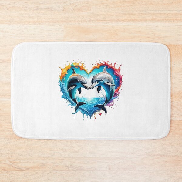 Item preview, Dolphins jumping with heart designed and sold by JackFreestone.