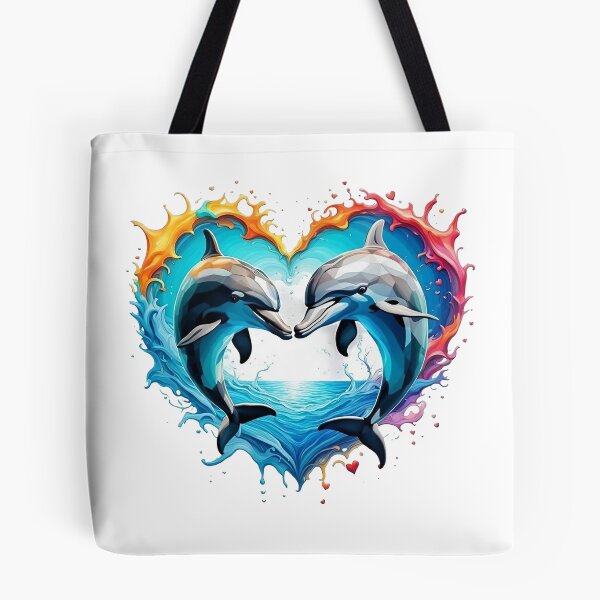 Item preview, Dolphins jumping with heart designed and sold by JackFreestone.