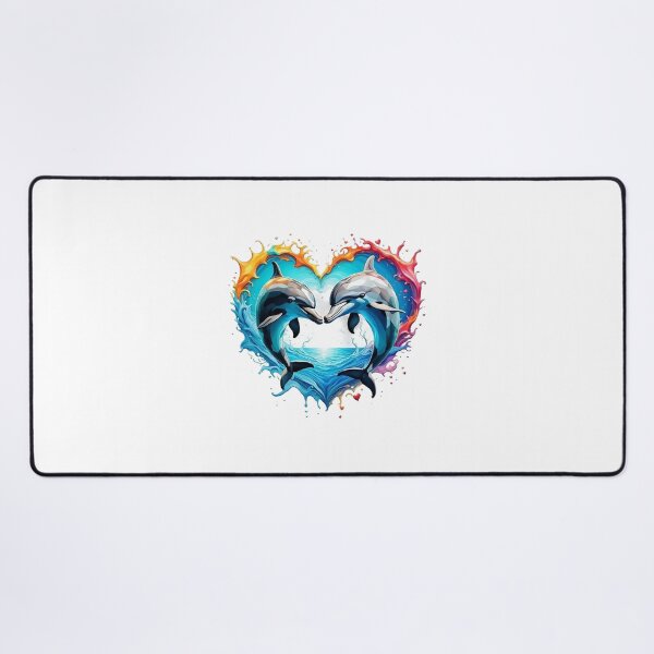 Item preview, Dolphins jumping with heart designed and sold by JackFreestone.