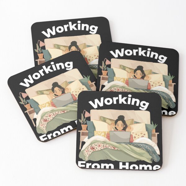 Item preview, Working From Home Woman In Bed designed and sold by Wormy-23.