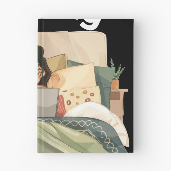Item preview, Working From Home Woman In Bed designed and sold by Wormy-23.