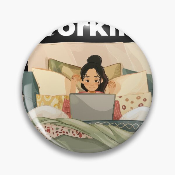Item preview, Working From Home Woman In Bed designed and sold by Wormy-23.
