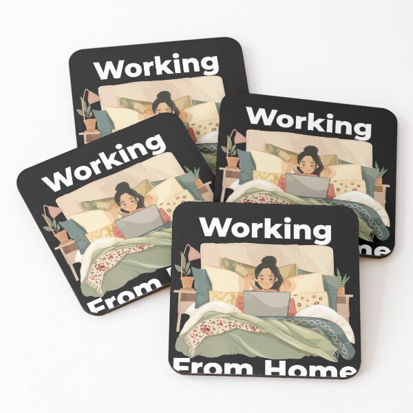 Item preview, Working From Home Woman In Bed designed and sold by Wormy-23.