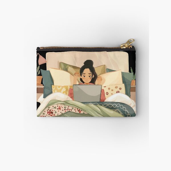 Item preview, Working From Home Woman In Bed designed and sold by Wormy-23.