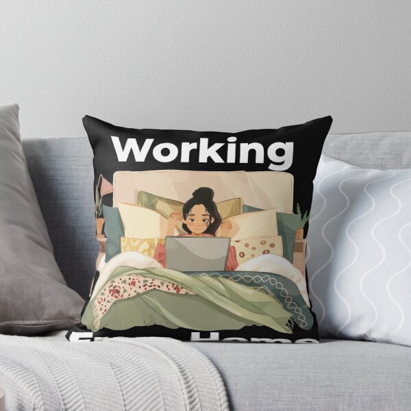 Item preview, Working From Home Woman In Bed designed and sold by Wormy-23.