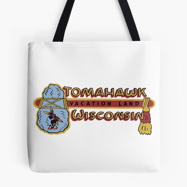 Artikelvorschau, Tomahawk Wisconsin Vintage Stil Aufkleber entworfen und verkauft von Decal Mania.