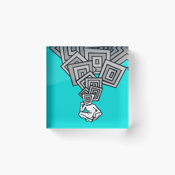 Item preview, Geometric man thinking designed and sold by Símone Sossai.