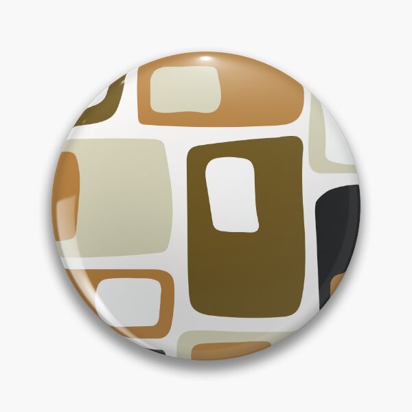 Item preview, Mid Century Funky Geometric Shapes Earthy tones designed and sold by trdstudio.