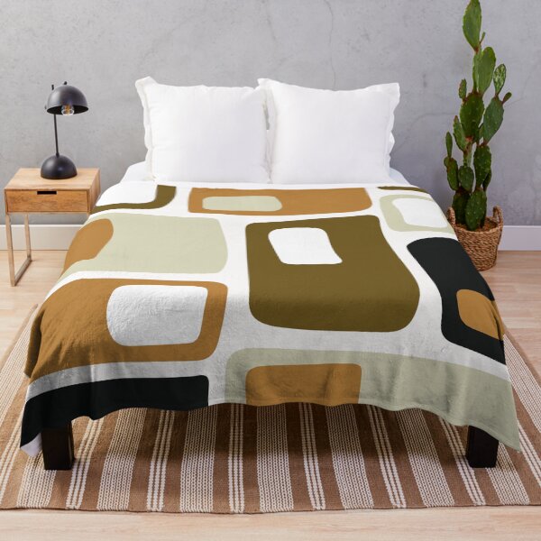Item preview, Mid Century Funky Geometric Shapes Earthy tones designed and sold by trdstudio.