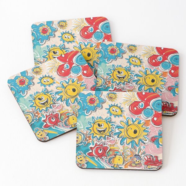 Item preview, Colourful Cartoon Doodles Arts  designed and sold by tonyartsgallery.