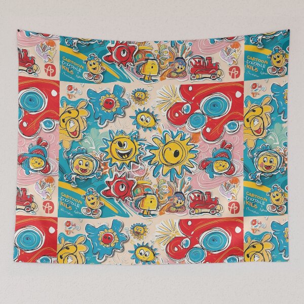 Item preview, Colourful Cartoon Doodles Arts designed and sold by tonyartsgallery.