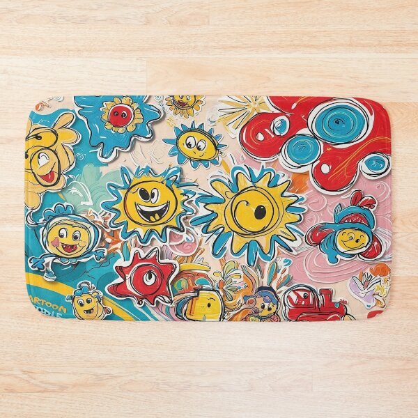 Item preview, Colourful Cartoon Doodles Arts  designed and sold by tonyartsgallery.