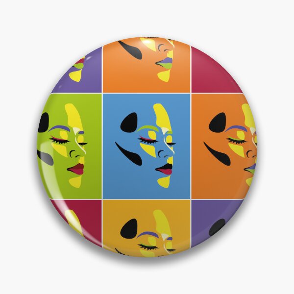 Item preview, Female faces pop art pattern designed and sold by Art-of-Rory.