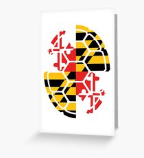Maryland Flag Shell Greeting Card