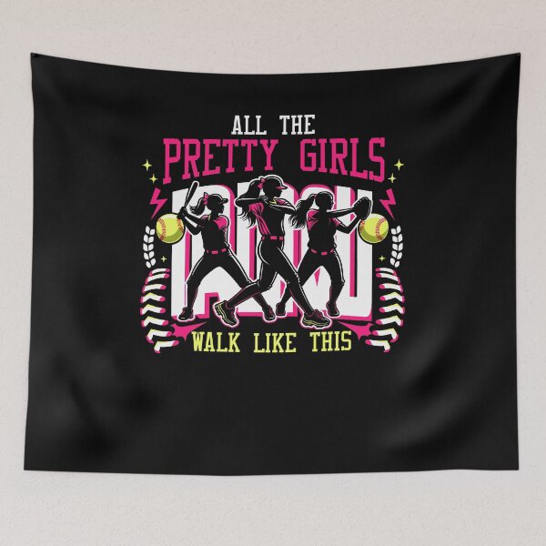 Item preview, All The Pretty Girls Walk Like This Softball Player Sports designed and sold by Dressed For  Duty.