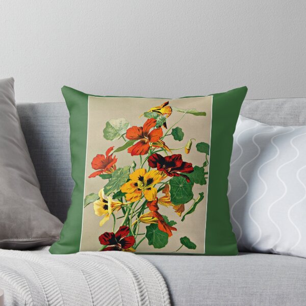 Item preview, Lush, Colorful, Nasturtium Flowers on a Plant 1885 designed and sold by RocketshipRetro.