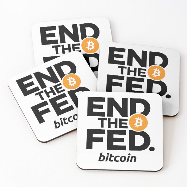 Item preview, End the FED Orange bitcoin logo design designed and sold by NoCompetition.