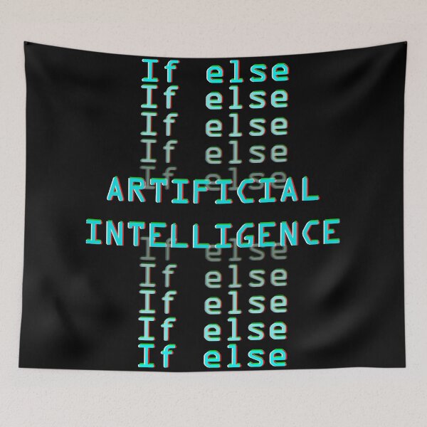 Item preview, Artificial intelligence  if else glitch blue designed and sold by Warrioll.