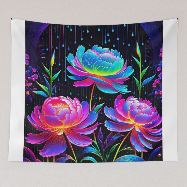 Item preview, Blacklight peonies  designed and sold by Shs-Kenya.