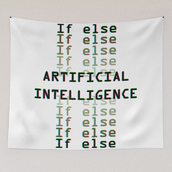 Item preview, Copy of Artificial intelligence  if else glitch black designed and sold by Warrioll.