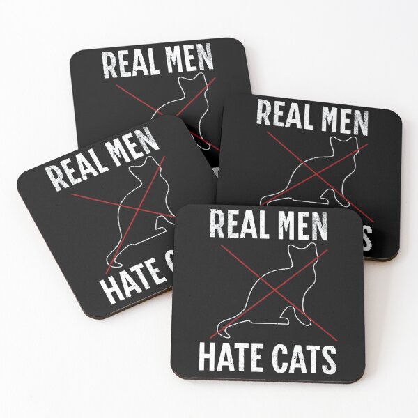 Item preview, Real men hate cats, funny dog lover, animal rivalry  designed and sold by Merchattack.