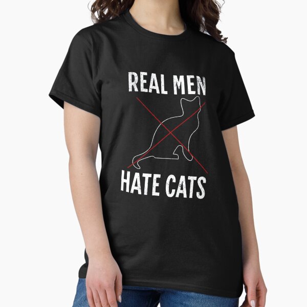 Item preview, Real men hate cats, funny dog lover, animal rivalry  designed and sold by Merchattack.