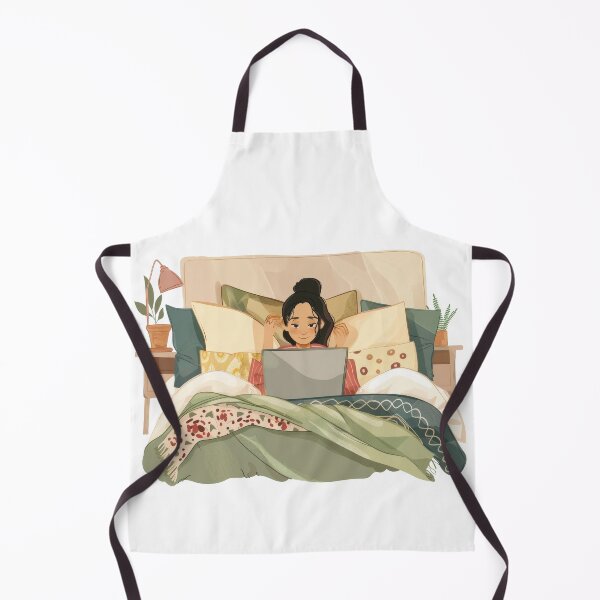 Item preview, Working From Home Woman In Bed designed and sold by Wormy-23.