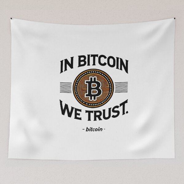 Item preview, In Bitcoin we Trust Orange Bitcoin logo designed and sold by NoCompetition.