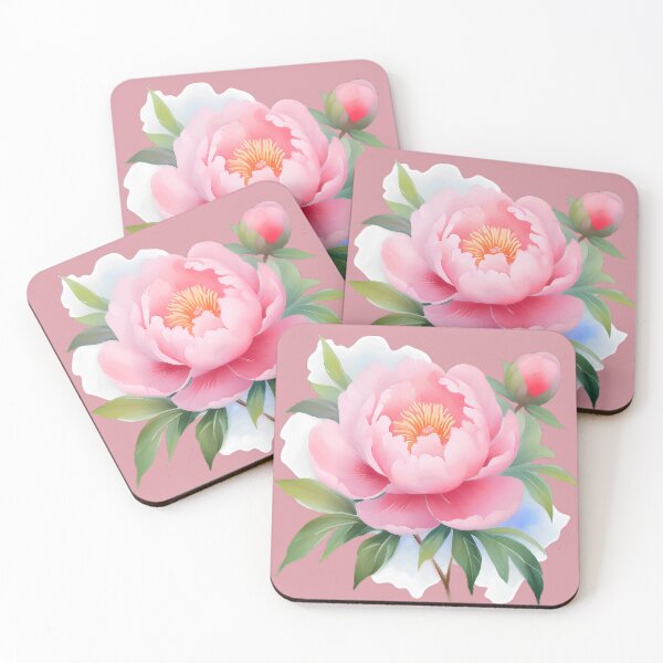 Artikelvorschau, Pfingstrose rosa Blume entworfen und verkauft von BeachBreezyVA.