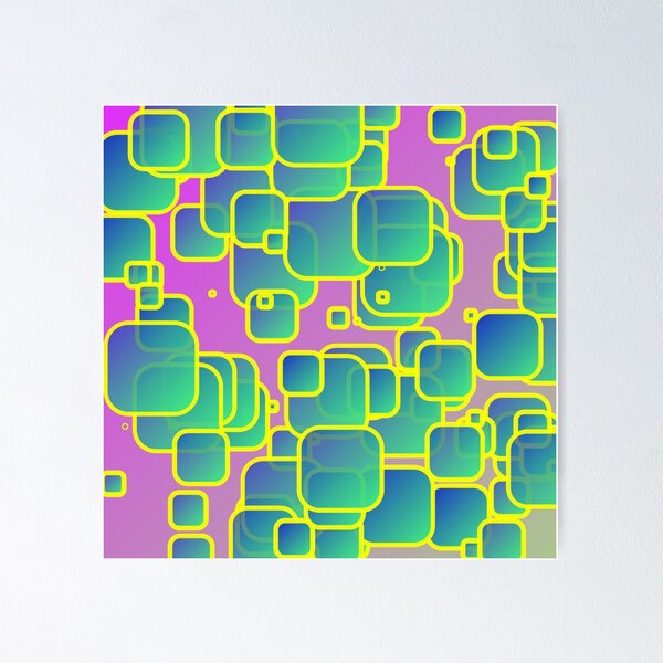 Item preview, Vibrant colored squares designed and sold by Gaspar Avila.