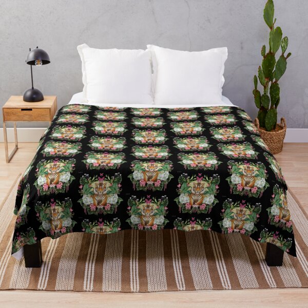 Item preview, Tiger Floral  designed and sold by Sonia Jones Art.