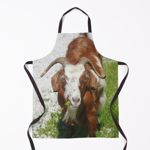 Item preview, Whimsical Portrait of a Horned Goat Grazing designed and sold by taiche.