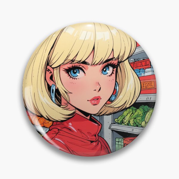 Item preview, Anime super girl at the grocery store  designed and sold by Millionsxi.