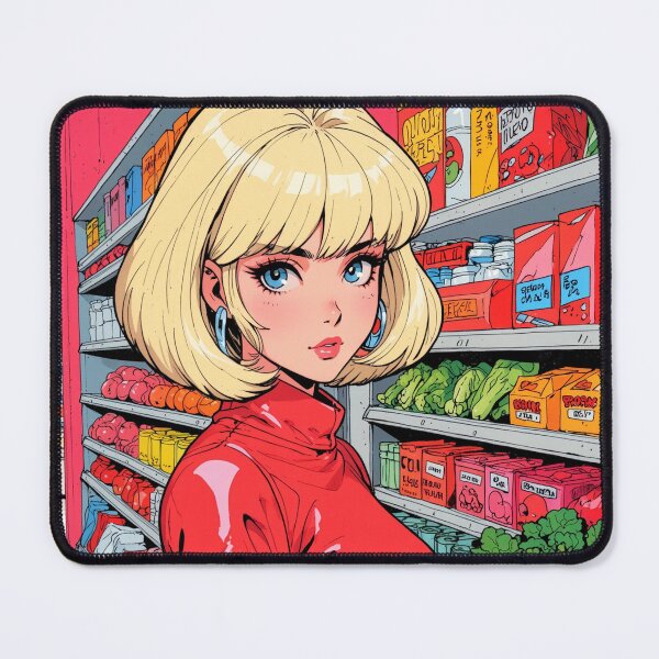 Item preview, Anime super girl at the grocery store designed and sold by Millionsxi.