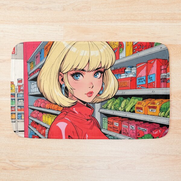 Item preview, Anime super girl at the grocery store  designed and sold by Millionsxi.