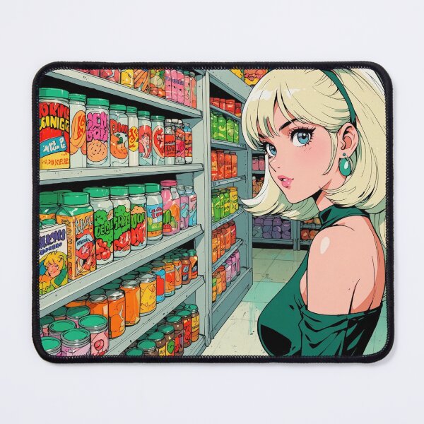 Item preview, Anime super girl at the grocery store  designed and sold by Millionsxi.