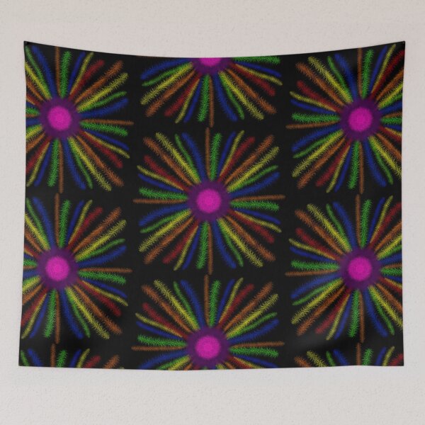 Item preview, Rainbow abstract flower  designed and sold by Stefrait-7.