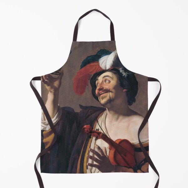 Item preview, Cheerful Violinist Enjoying Wine Painting by Honthorst designed and sold by TheSoulOfArt.